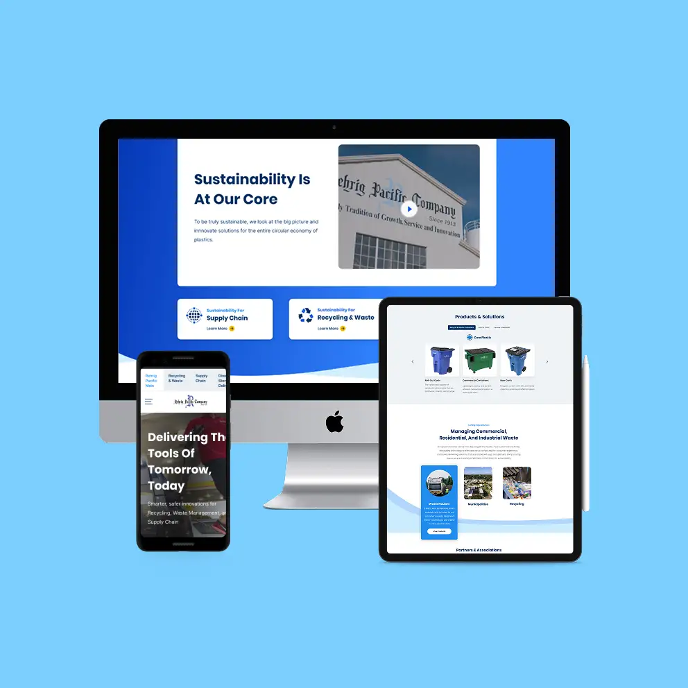 Rehrig Website mockups