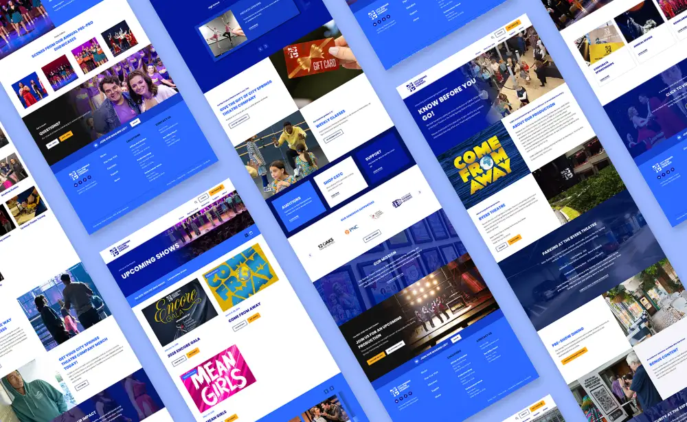 Tiles of City Springs website pages