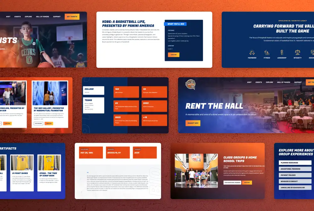 New modules and design layouts for the Hall of Fame website